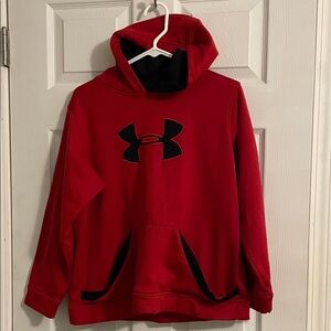 Under Armour Red Hoodie with Black Logo